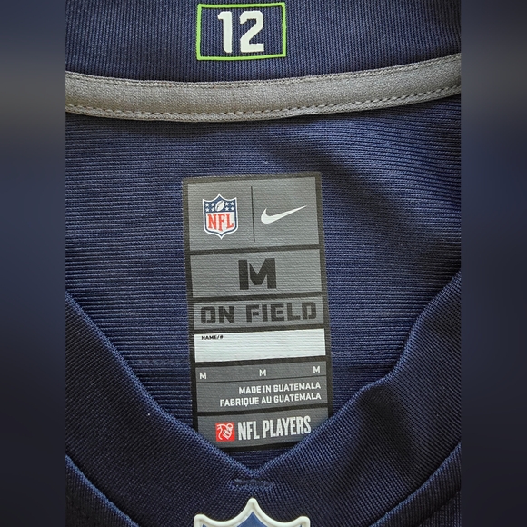 Mens Seattle Seahawks Russell Wilson Nike College Navy Game Jersey - Picture 4 of 8